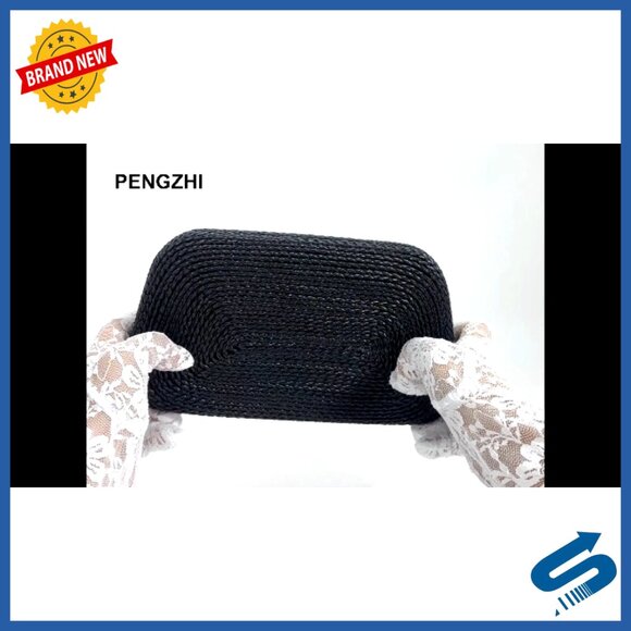 Woven Faux Leather Clutch Evening Bag Elegant Stylish Party Purse Handbag
